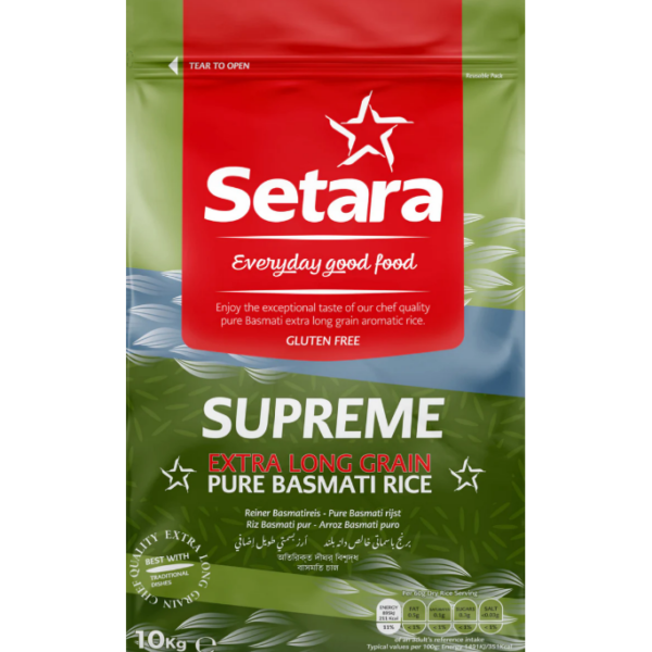 Setara Extra Long Supreme Basmati Rice – 1 x 10kg