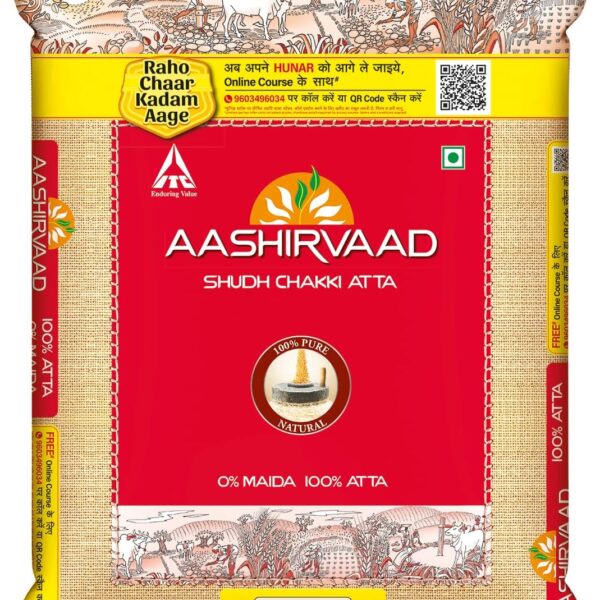 Aashirvaad Atta Whole Wheat Flour – Case of 2 x 10kg
