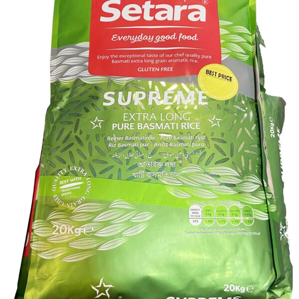 Setara Supreme Long Grain Basmati Rice PM £32.99 (1x20kg)