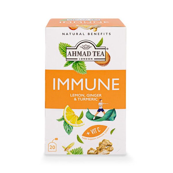 Ahmad Tea Immune Lemon, Ginger & Turmeric 30 gr X 20 bagsx6