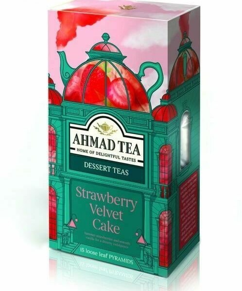 Ahmad Tea Pyramid Tb Strawberry Velvet Cake 15 bagsx5