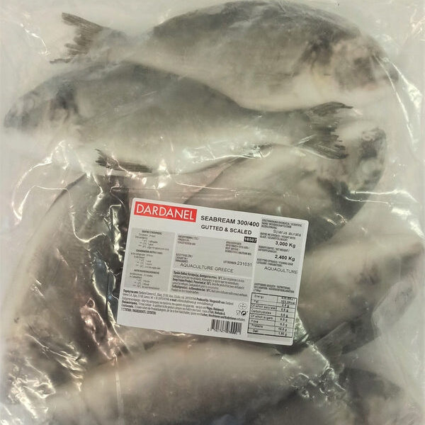 Dardanel Seabream 300/400 Gutted & Scaled 3KGx4