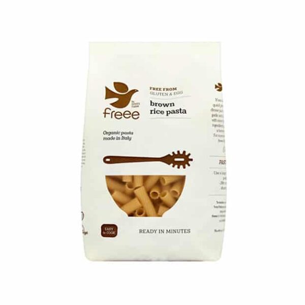 Doves Farm Organic Brown Rice Pasta Fusilli Gluten Free 500Gx8