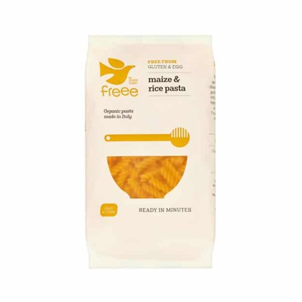Doves Farm Organic Maize & Rice Fusulli Pasta Gluten Free 500Gx8