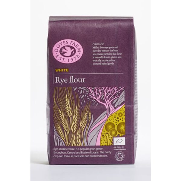 Doves Farm Organic White Rye Flour 1KGx5