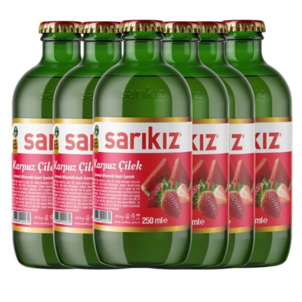 Sarikiz Melon Strawberry Flavoured Mineral Water 250 ml x 6x4