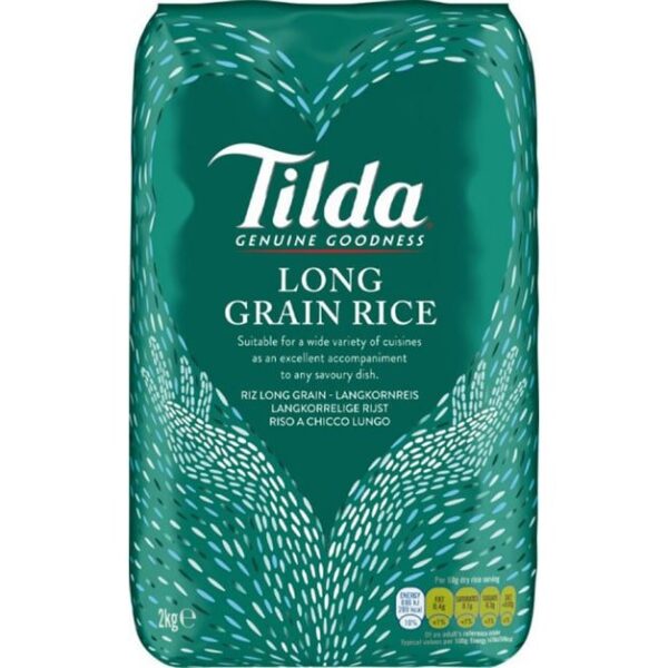 Tilda Long Grain Rice 2KGx4